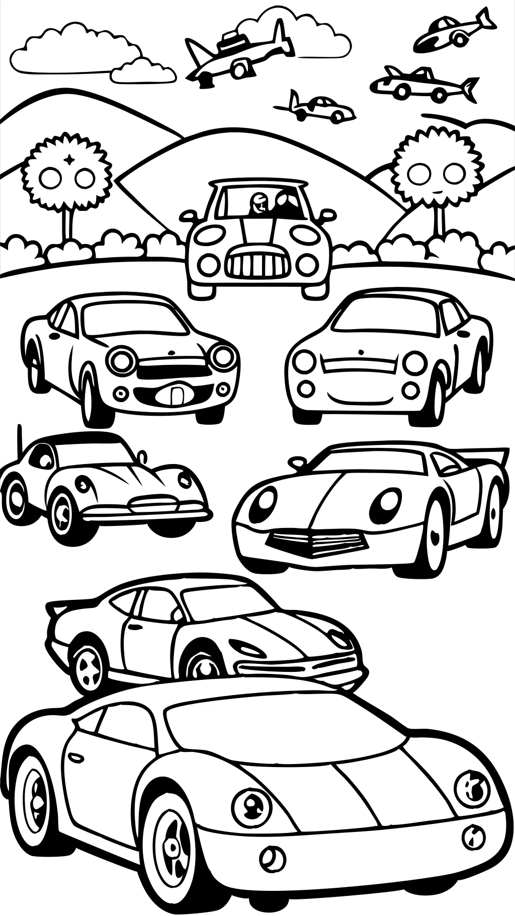 cars coloring book pages